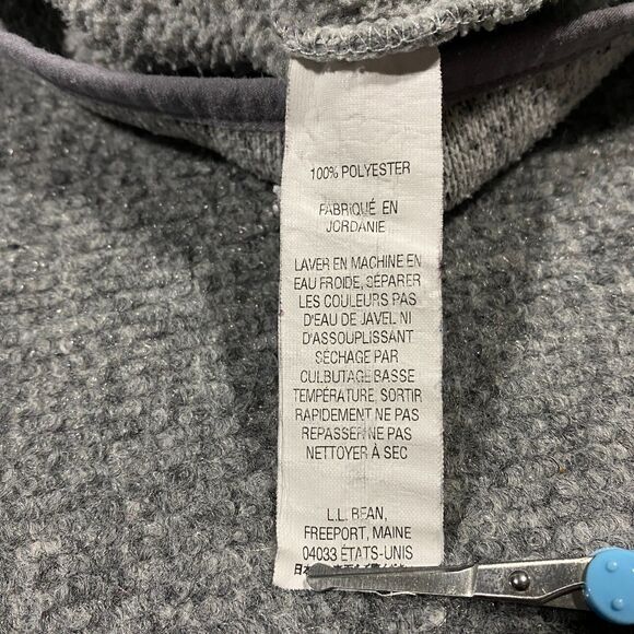 L.L. Bean Snap Sweater Fleece Pullover Womens Large Heather Gray Outdoor Hiking - Picture 16 of 16